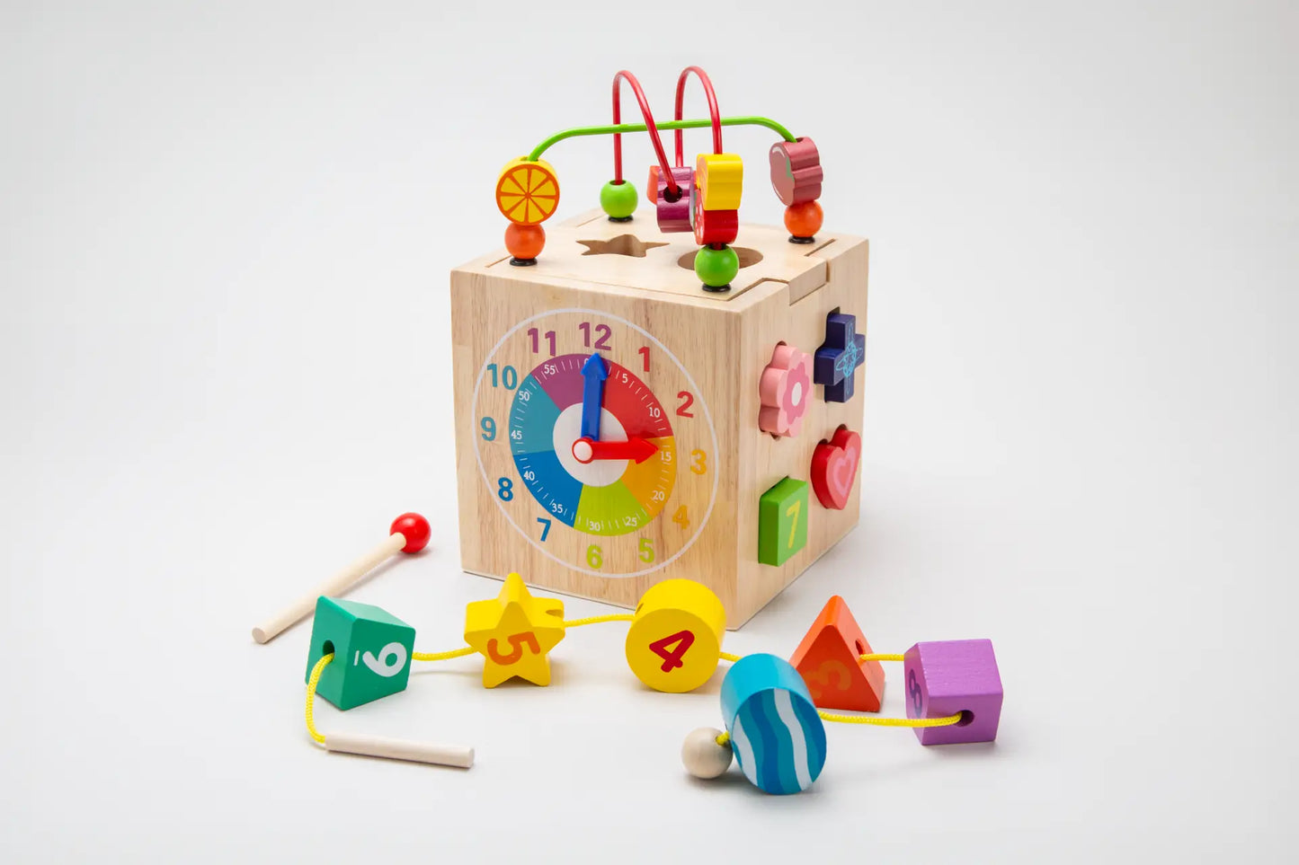 ChakaToys Wooden Baby Activity Cube Montessori Educational Toy