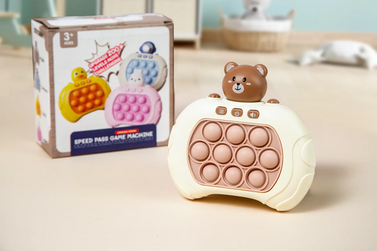 ChakaToys Fast Push Pop Game - Bear Edition Light-Up Fidget Toy for Kids